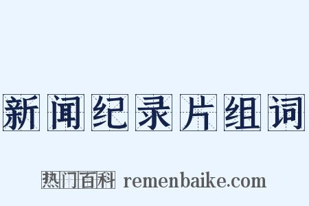 新闻纪录片组词是什么意思的图片